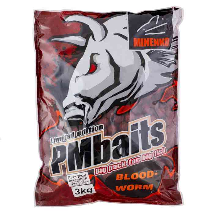 Бойлы пылящие MINENKO Bloodworm 20мм (3кг)