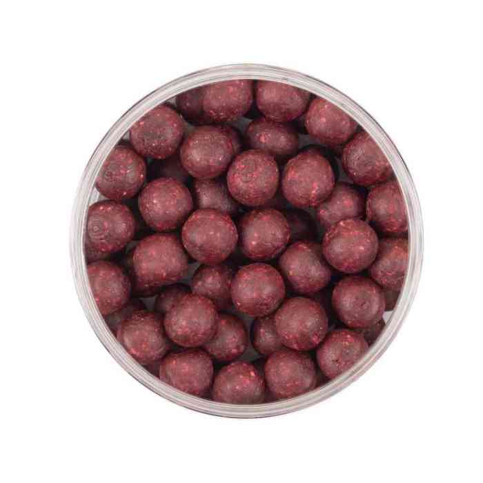 Насадочные бойлы MINENKO 14мм КРАСНАЯ ЯГОДА (пылящие)