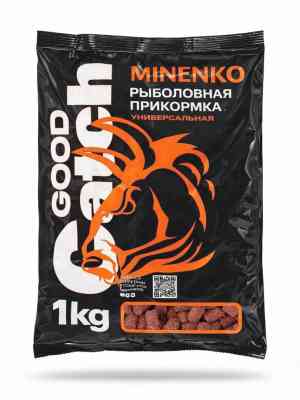 Гранулированная прикормка MINENKO Good Catch (1 кг) Крупный Карп 10мм
