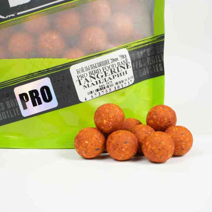 Бойлы пылящие цитрус PRO BIRD FOOD  д18 мм